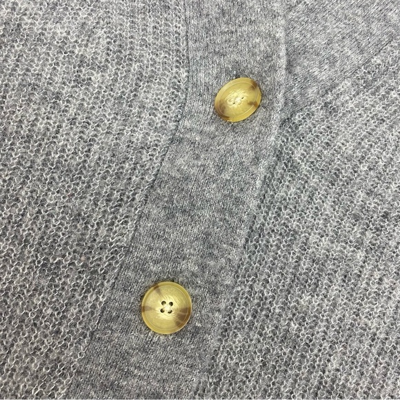 Everlane The Oversized Alpaca Pocket Cardigan Sweater Heathered Stone Grey - Picture 7 of 11